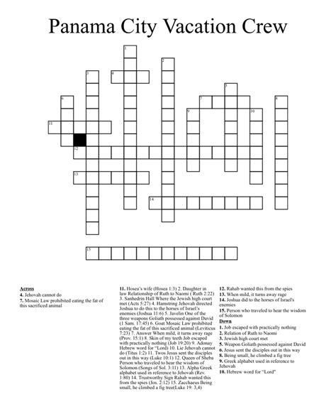 Enter a Crossword Clue. . Panamanian port crossword clue